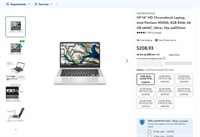 OF3367  HP 14 HD Chromebook Laptop 14a-na0131wm
