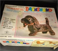 Vintage cheerful dachshund battery operated