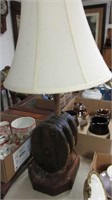 Wood Pullie Lamp