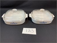 Corning Ware Dish with Pyrex Lids