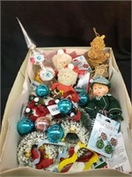 Vintage ornaments and misc Christmas