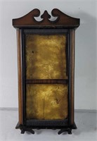Vintage mahogany and glass shadow box 11"w. x 5"d.