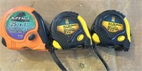 Lot of Three Measuring Tapes
