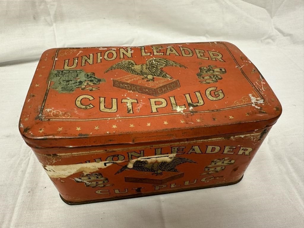 Union Leader Tobacco Tin