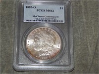 1885 O MORGAN Silver Dollar PCGS MS-62