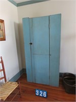 PRIMITIVE CABINET WITH LATCH BLUE- LOCATED