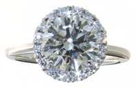 14kt Gold 2.65 ct Round Brilliant Lab Diamond Ring