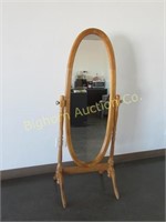 Oak Cheval Floor Mirror