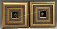 (2) Crown shadow boxes, Boîtes fantomes couronnes