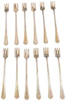 12 Vintage W.M. A Rogers Silver Plate Seafood Fork