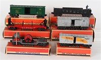 6- LIONEL FRIEGHT CARS w/ BOXES