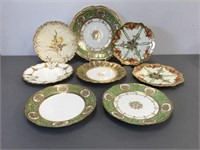 Hand-painted Limoge and Nippon dish lot