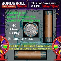 1-5 FREE BU Nickel rolls with win of this 2003-p S
