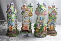 4- Lighted Easter Houses