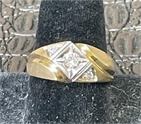 14K GOLD ZIRCONIA RING