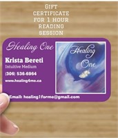 Healing One Gift Certificate, Donated by Krista