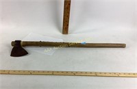 Wooden Handled Iron Axe with metal