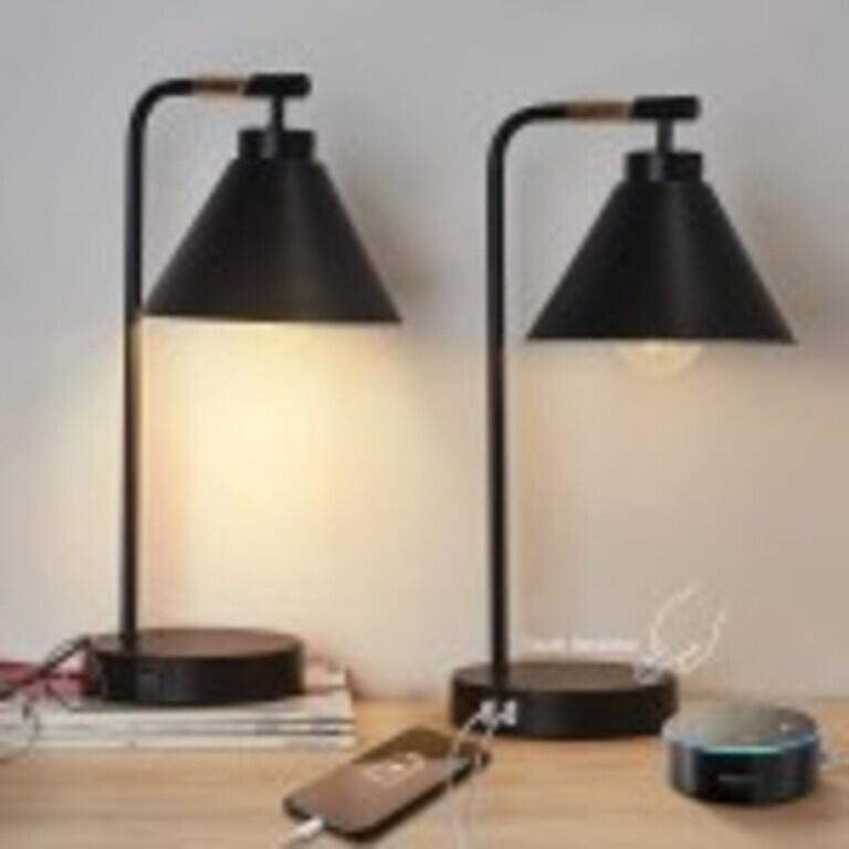 $80 VIHEI Black Touch Nightstand Lamp, Dimmable