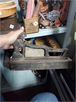 Vtg. Cast Iron Tobacco Cutter-handle Broken