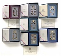 Lot of 7 U.S. Mint Prestige Sets.