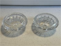 2- Vintage Lead Crystal Cut Glass Heavy two sided