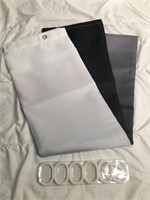 White and black Ombré Shower Curtains