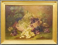 E. C. Leavitt Oil on Canvas Still Life 1895