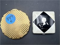LOT OF 2 1940's-1950's WOMEN'S MAKEUP COMPACTS