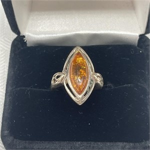 Sterling & Markasite Stone Ring