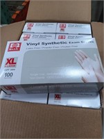 Basic Vinyl Synthetic Exam Gloves. XLarge. Ten