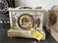 MANTEL CLOCK - WATERBURY - MARBLE - 13x11x6