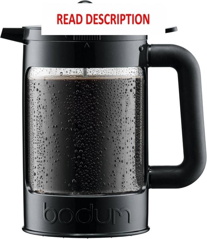 Bean Cold Brew Coffee Maker  51 Oz  Jet Black