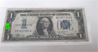 1934 One Dollar Silver Certificate "Funny Back"