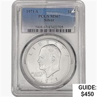 1971-S Eisenhower Silver Dollar PCGS MS67