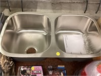 2 basin sink 32x18x9.5-slightly bent in spots