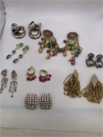 CLIP ON EARRING LOT OF 8-SOME VINTAGE