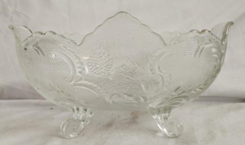 Gorgeous Footed Glass Bowl