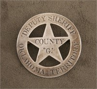 Badge, Deputy Sheriff Co. "G", Oklahoma Territory