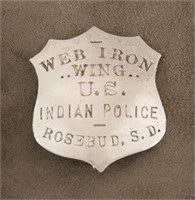 Web Iron Wing, U.S. Indian Police Badge