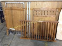 Solid oak baby bed, complete accept no mattress,