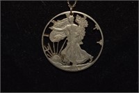 1943 Cut-Out Walking Liberty Half Dollar Pendant