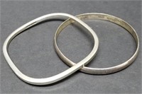 Pair of Sterling Silver Bangle Bracelets