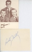 Buddy Holly signature cut. GFA Authenticated