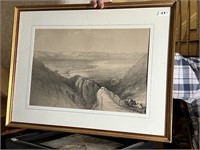 ETCHING THR VALLEY OF JORDAN BY LOUIS HAGHE