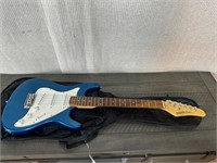 BGuitars Assassin GE39 Electric Blue Guitar & Case