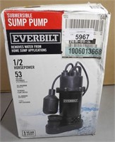 Everbilt Submersible Sump Pump 1/2 Hp