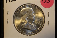 1958 Uncirculated Franklin Silver Half Dollar