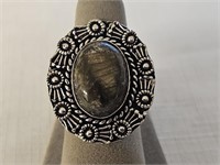German Silver Labordorite Ring