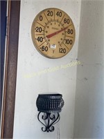 Outdoor Thermometer And Small Wall Planter