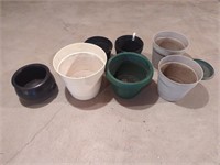 Collection of plastic planters